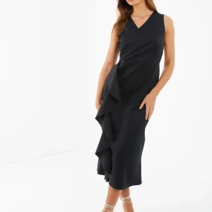 Vestido negro midi