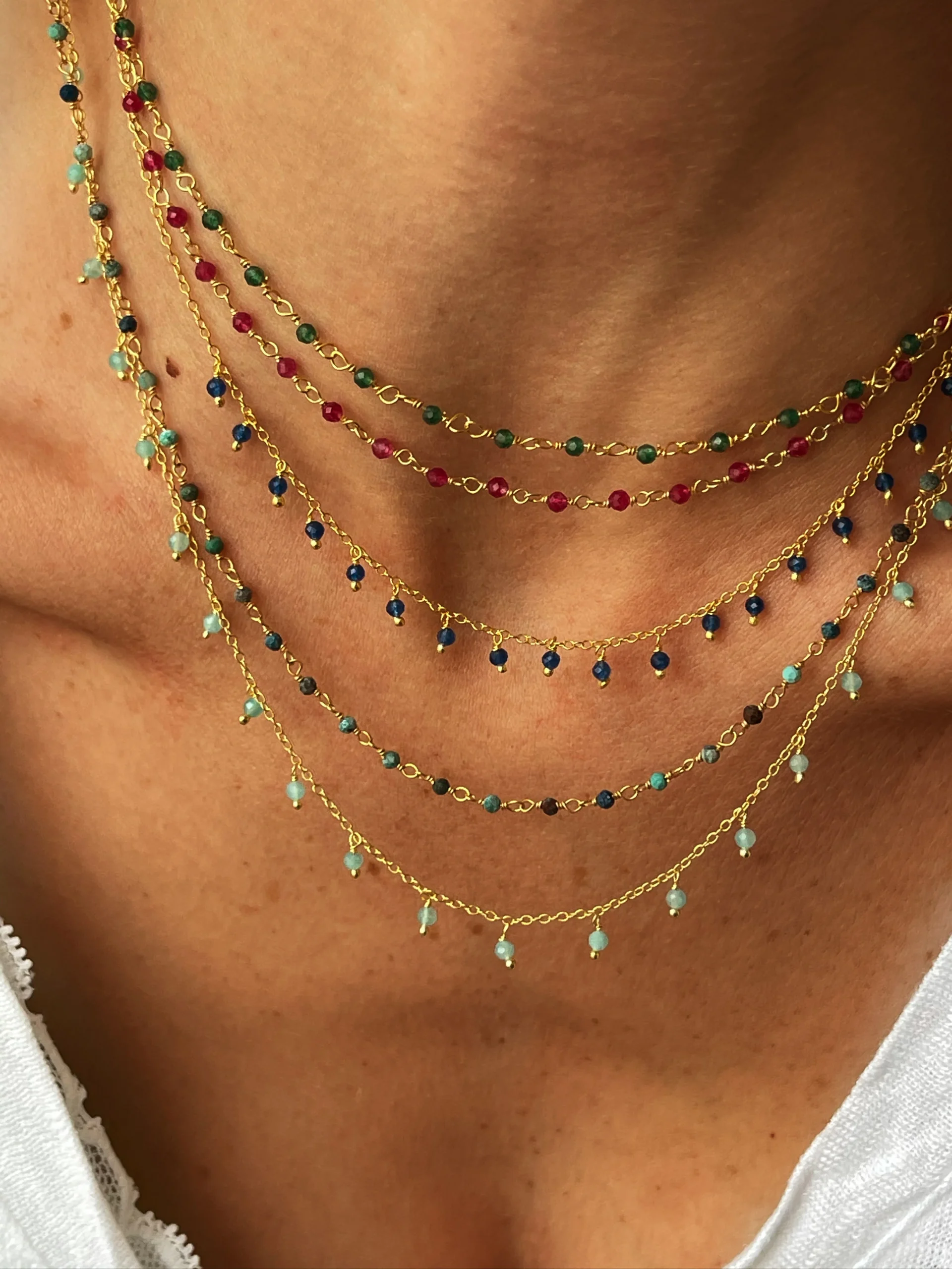 Collar rosario Jade verde Silver - Imagen 3