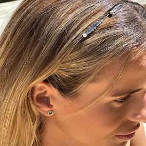 Diadema laurel con perlas
