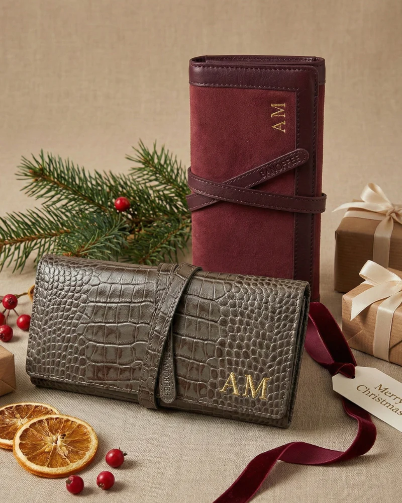 Pack de joyero Croco Taupe + funda de gafas Croco Taupe - Imagen 4