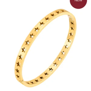 Pulsera rígida Stars Acero