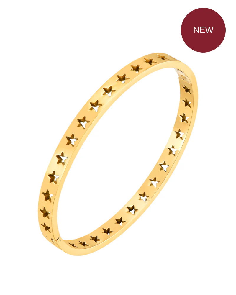 Pulsera rígida Stars Acero