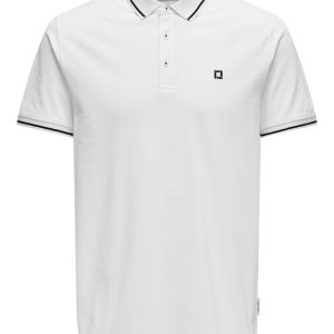 Polo liso Only & Sons BLANCO