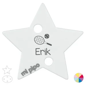 Broche Pinza Nombre + Raqueta Tenis