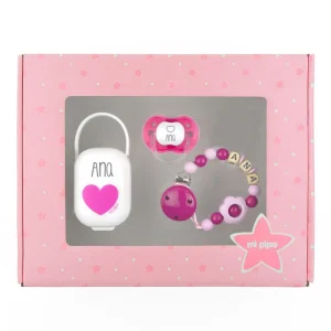 Cajita My Baby Flor Fucsia Personalizada, OFERTA