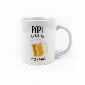 Taza cerámica o plástico Papi eres la caña (Nombres)